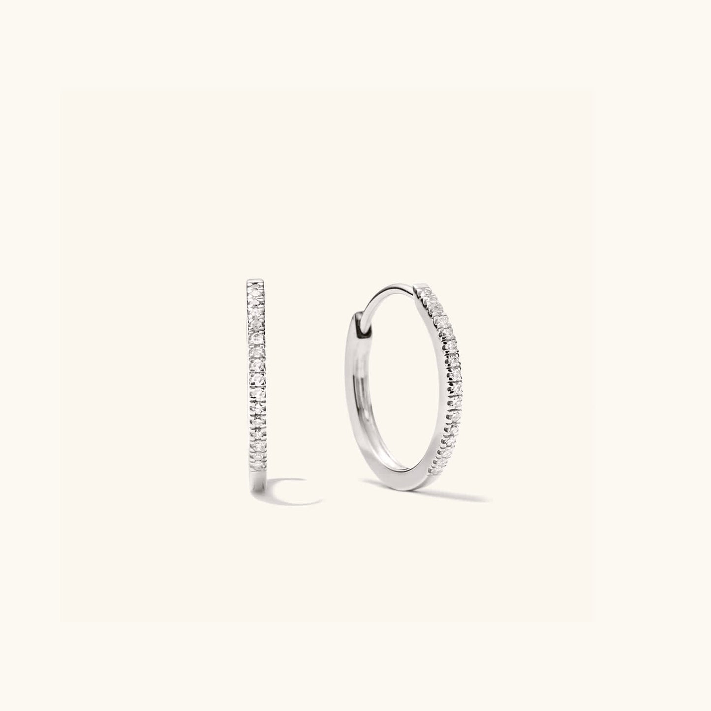 SW. Pavé Diamond Small Hoops