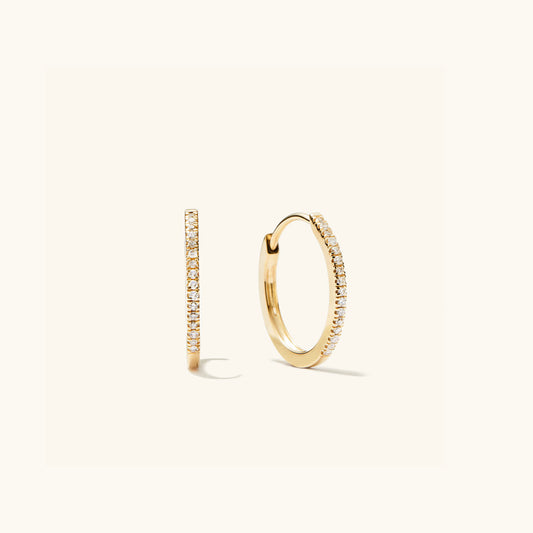 SW. Pavé Diamond Small Hoops
